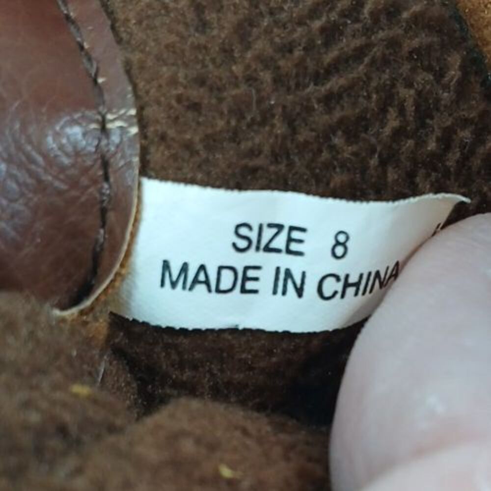 Steve Madden Duck Boots Women’s Size 8 Green Rubber Brown Leather Quilted Winter - Picture 11 of 13